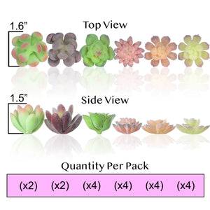 Mini Artificial Succulents (20 Pack)