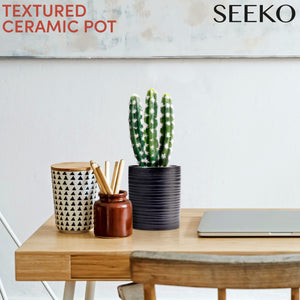 cubicle succulents SEEKO Natural Looking Fake Cactus Plant